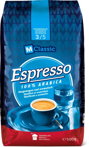 M-Classic Espresso 100% Arabica gemahl.