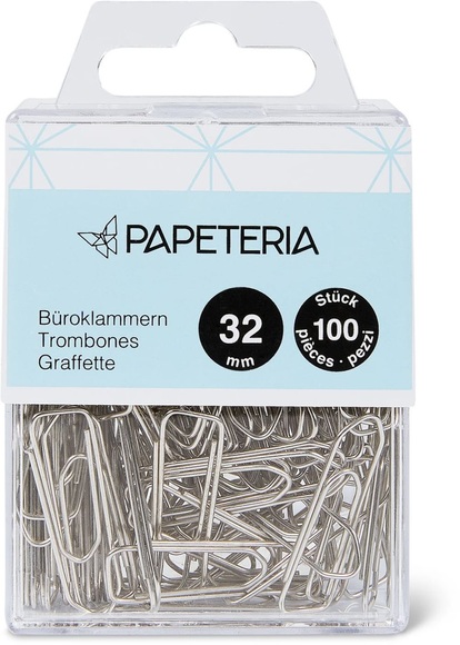 Papeteria Büroklammern 32mm 100stk