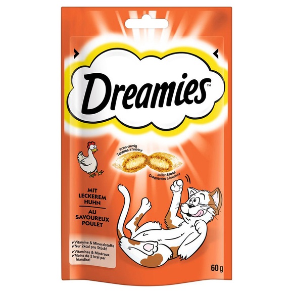 Super-Sparpaket: 24 x 60 g Dreamies Katzensnack - mit Huhn