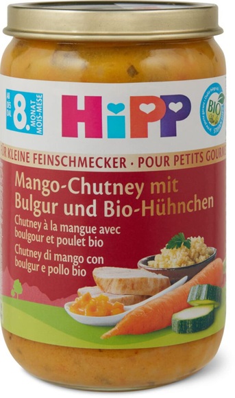 Hipp Mango-Chutney mit Bulgur, Poulet