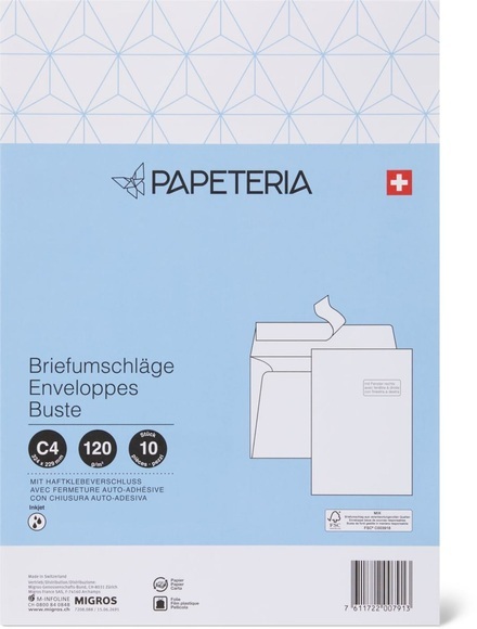 Papeteria C4 Briefumschläge mit Fenster rechts