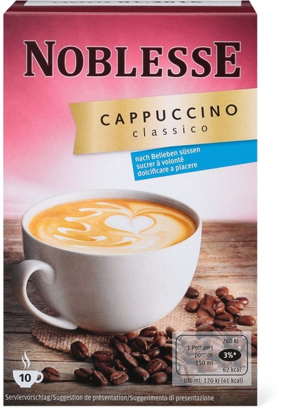 Noblesse Cappuccino Classico ungezuckert