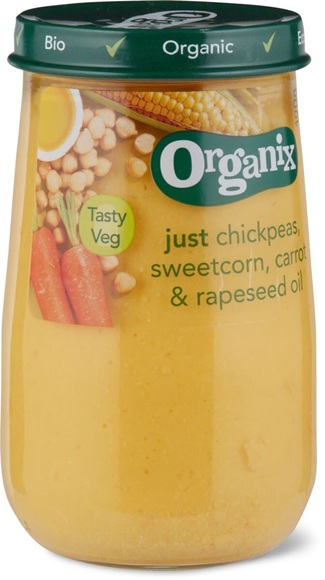 Organix Kichererbsen Mais Karotte Rapsöl