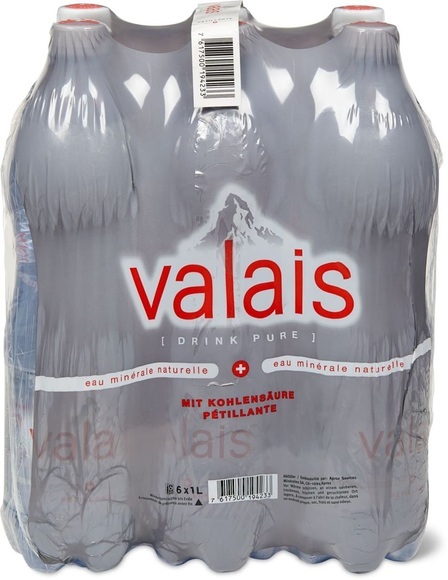 Valais Mineralwasser mit CO2 6x1l