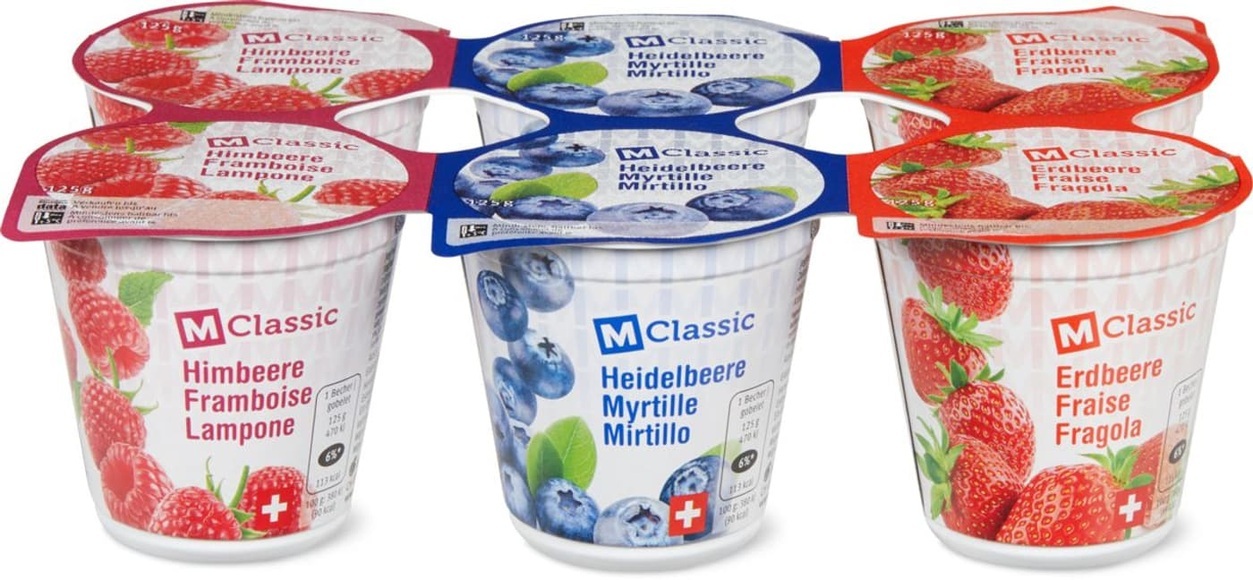 M-Classic Joghurt Erdb./Heidelb./Himb.