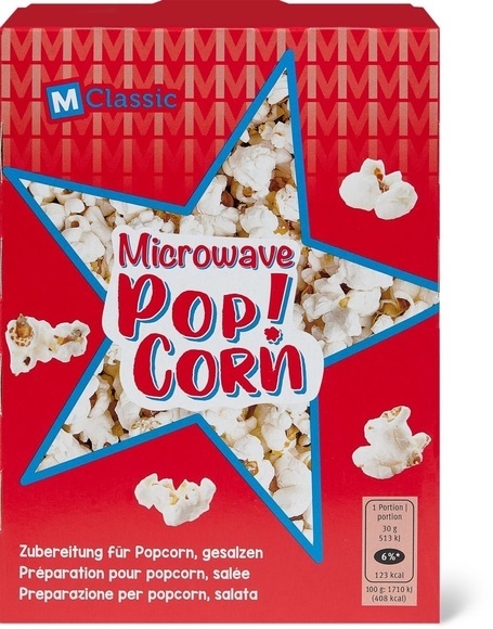 M-Classic Microwave Popcorn gesalzen