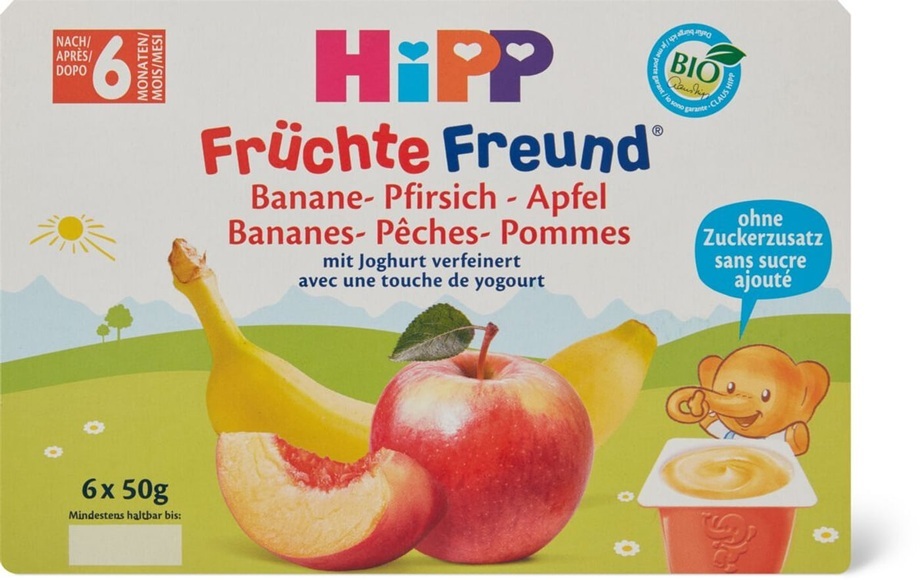 HiPP Früchte Freund Banane Pfirsich in Apfel