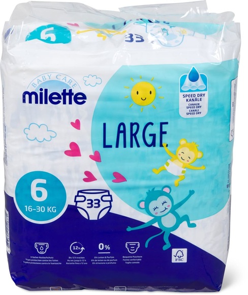 Milette Windeln Large 6 / 16-30kg