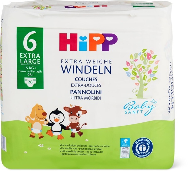 Hipp Hipp Babysanft Windeln XL 6