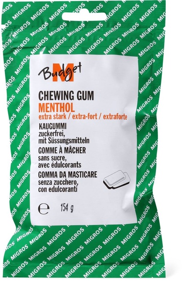 M-Budget Chewing Gum Menthol 154g