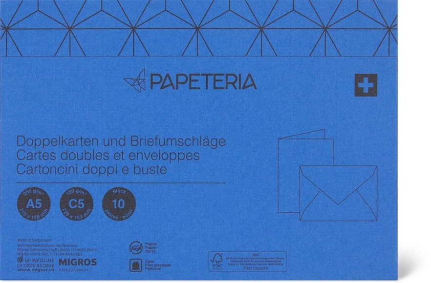 Papeteria A5 / C5 Doppelkarten und Briefumschläge