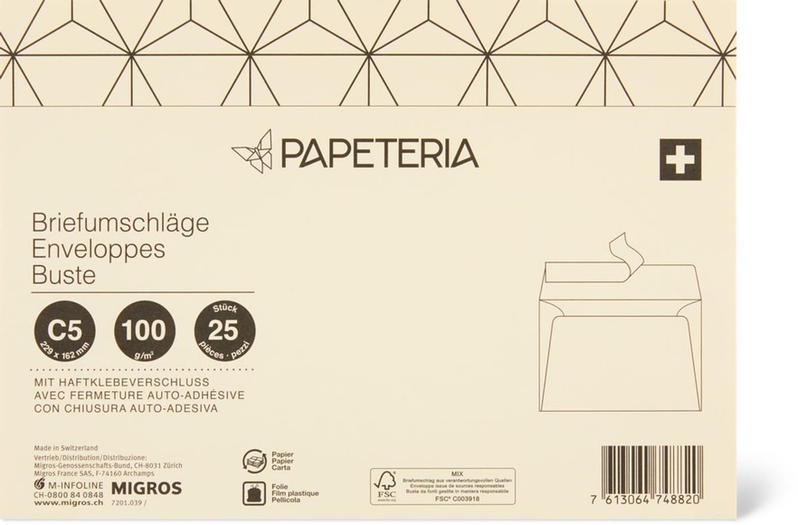 Papeteria C5 Briefumschläge