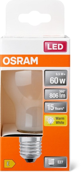 OSRAM LED EEK A++ (A++ - E) E27 Glühlampenform 7 W = 60 W Warmweiß (Ø x L) 60 mm x 105 mm 1 St.
