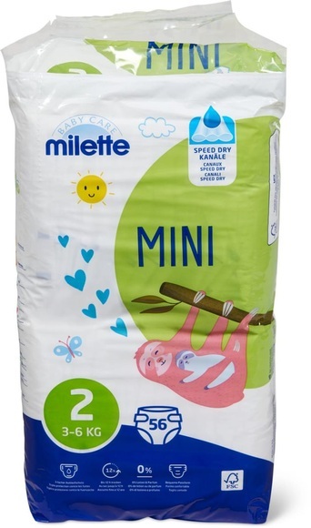 Milette Windeln mini 2- 3-6 kg