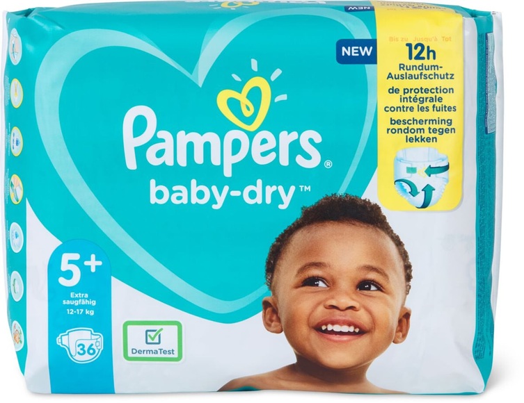 Pampers Baby Dry Gr. 5+, Junior Plus 12-17kg