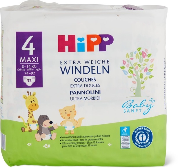 Hipp Hipp Babysanft Windeln Maxi 4