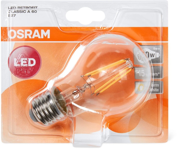 Osram LED RETROFIT CLAS A 60 E27