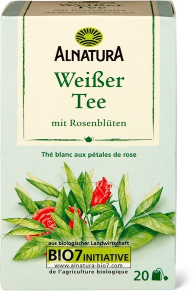 Alnatura Weisser Tee mit Rosenblüten