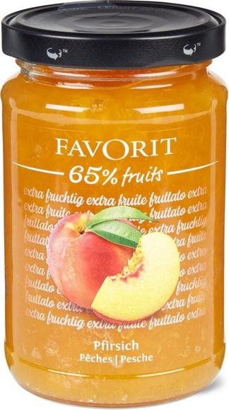 Favorit Conf. Pfirsich 65% 330g