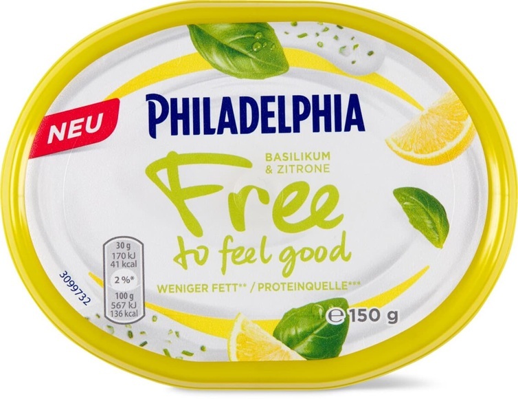Philadelphia Free Basilikum Zitrone