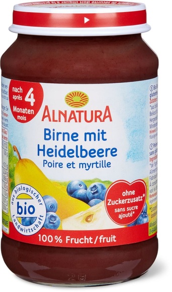 Alnatura Birne mit Heidelbeere