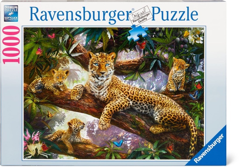 Ravensburger Puzzle stolze Leopardenmutter, 1000 Teile