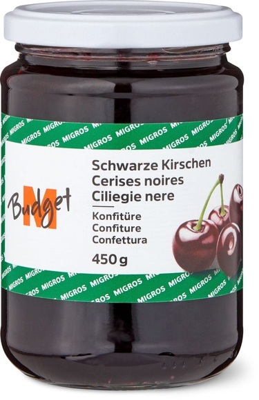 M-Budget Konfitüre Schwarze Kirschen