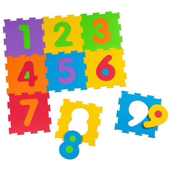 Puzzlematte 9 Teilig mit Zahlen