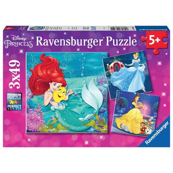 Ravensburger Abenteuer der Prinzessinnen Puzzle 3x49 teilig 09350