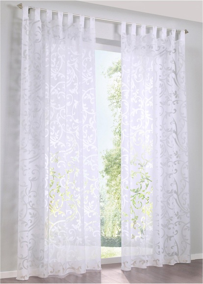 Ausbrenner Gardine mit Ranken (1er Pack)