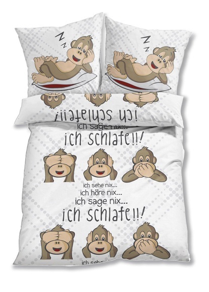 Bettwäsche mit Affen