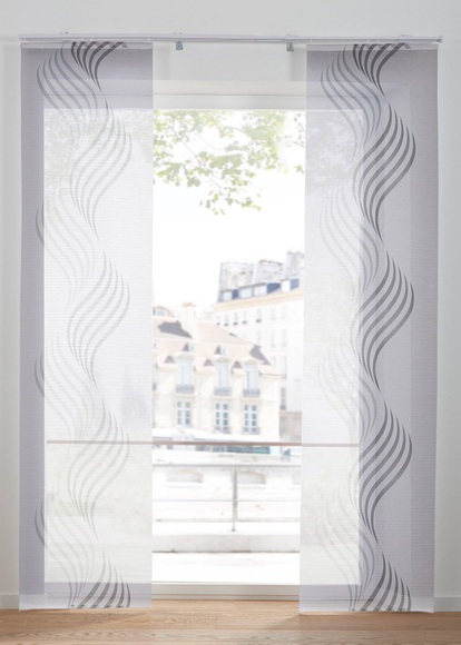 Transparente Schiebegardine mit Druck (1er Pack)