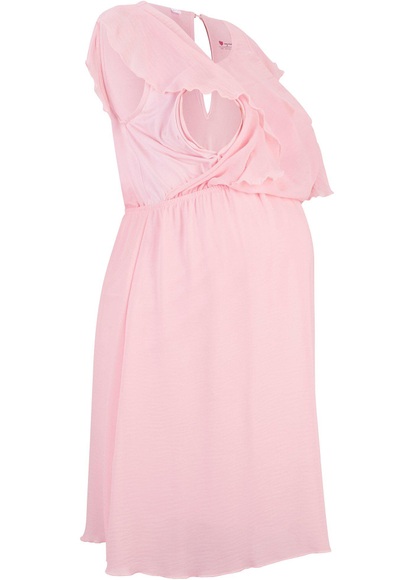 Jersey-Umstandskleid/Stillkleid mit Chiffon
