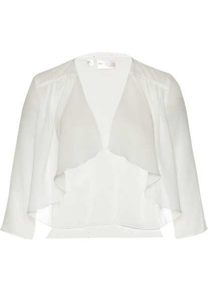 Chiffon- Bolero mit recyceltem Polyester