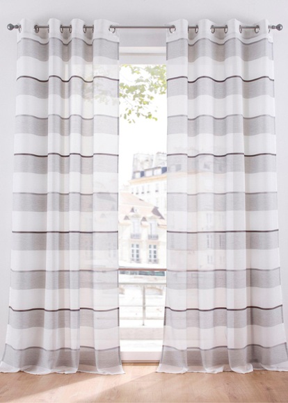 Gardine mit Streifen (1er Pack)