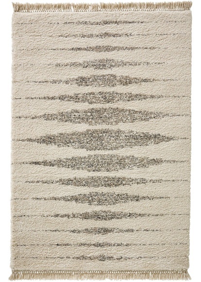 Hochflor Teppich mit geometrischer Musterung