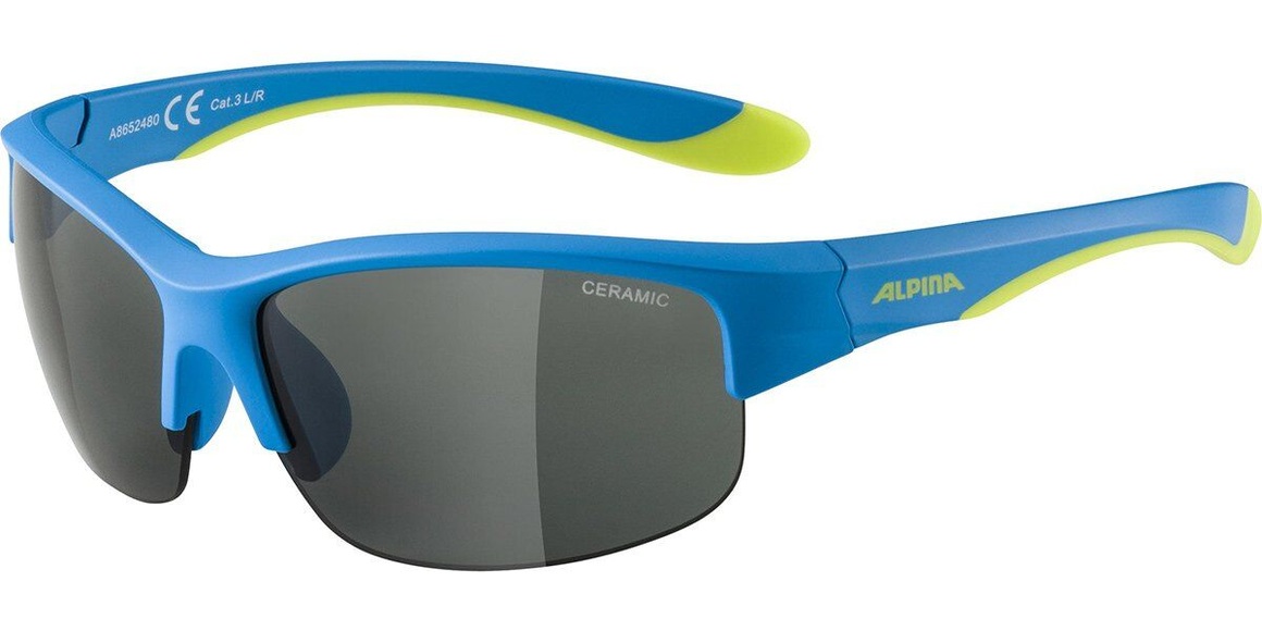 Alpina Flexxy HR Brille Jugend blue matt-lime/black 2020 Sonnenbrillen