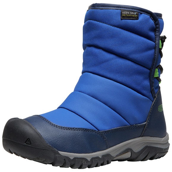 KEEN Kids Y Puffrider WP Winterschuhe unisex, naval academy/surf, Grösse: 39