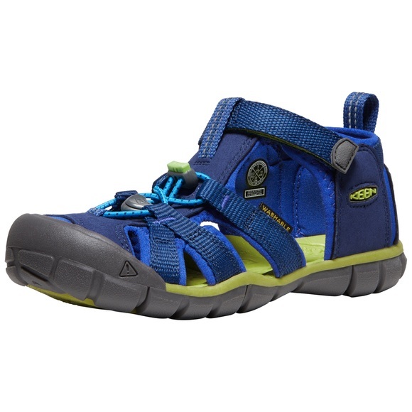 Keen Seacamp II CNX Sandalen Jugend blue depths/chartreuse 2020 US 1 | EU 32-33 Freizeit Sandalen