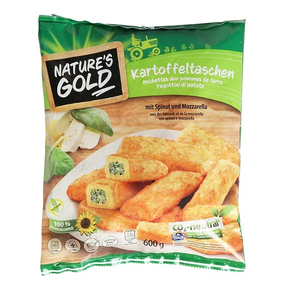NATURE'S Kartoffeltaschen mit Spinat und Mozzarella