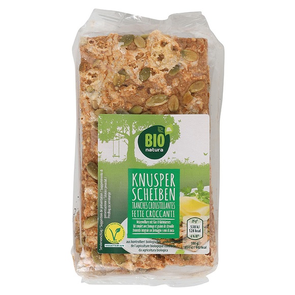 Knusperscheiben, Käse, Kürbiskern