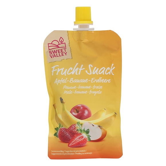 Fruchtsnack, Apfel-Banane-Erdbeere