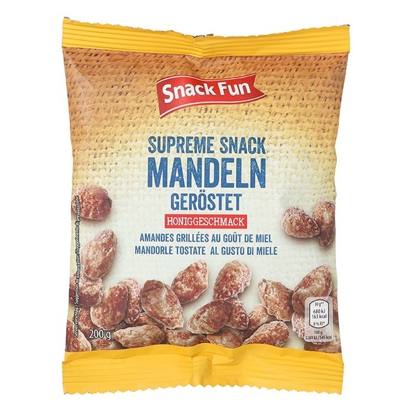 Geröstete Mandeln, Honig