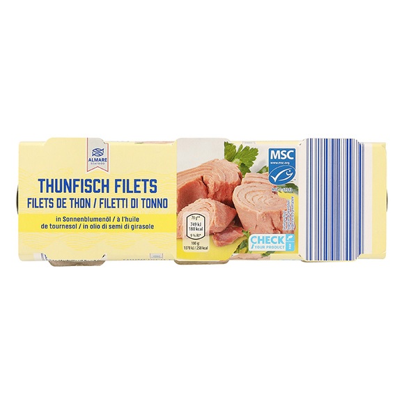 Mini Pack Thunfisch in Sonnenblumenöl, 3er-Pack