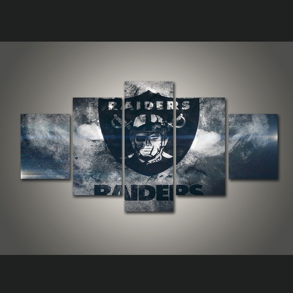 5 Pcs Oakland Raiders Football Team Canvas Prints Painting Wall Art Home Decor