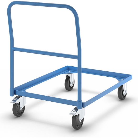 EUROKRAFT Magazinwagen Stahl Rahmen LxB 810 x 610 mm, für Stapelkästen Tragfähigkeit 200 kg