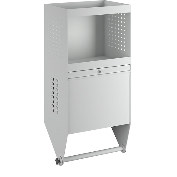 QUIPO Werkzeug-Hängeschrank mit abklappbarer Arbeitsfläche Ausladung max. 720 mm