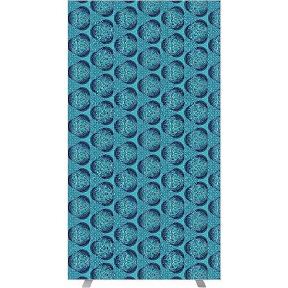 Trennwand easyScreen mit Fotomotiv Modell Mosaik blau, Breite 940 mm
