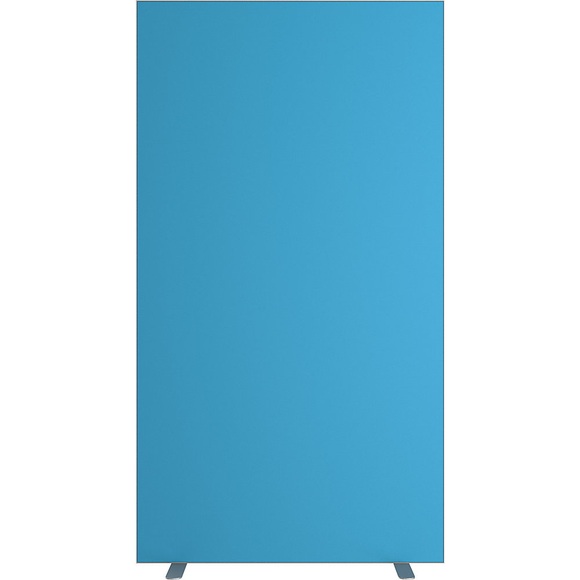 Trennwand easyScreen einfarbig, mit Schallschutz blau, Breite 940 mm