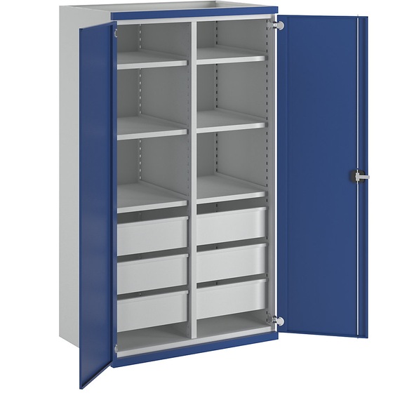 ANKE Schwerlastschrank mit Trennwand 6 Schubladen à 180 mm HxBxT 1950 x 1084 x 690 mm
